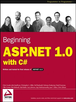 cover image of Beginning ASP.NET 1.0 with C#